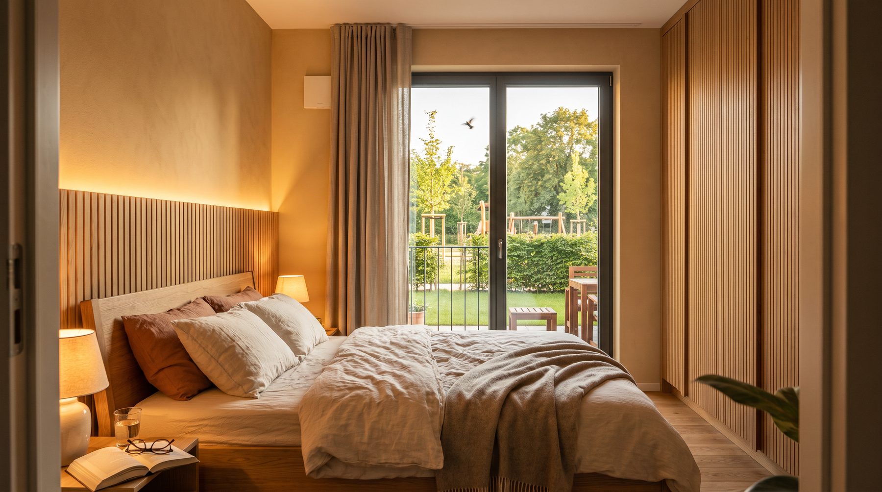 Schlafzimmer – Visualisierung, Musterausstattung