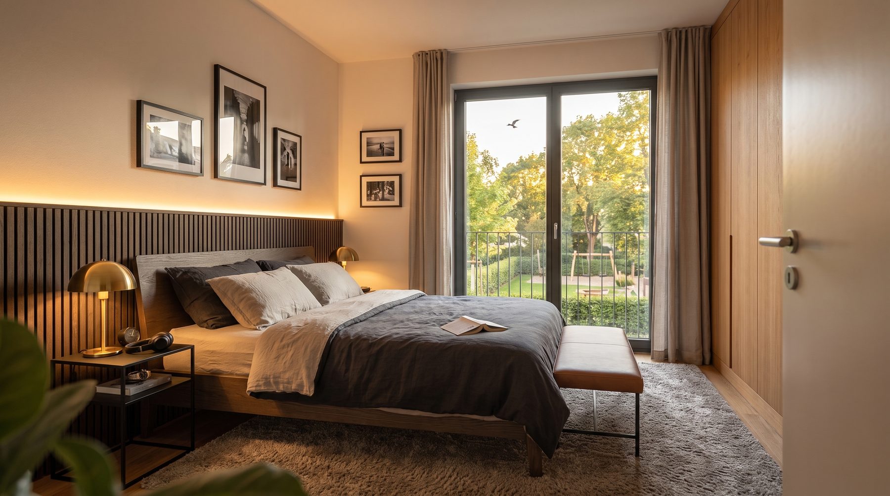 Schlafzimmer – Visualisierung, Musterausstattung